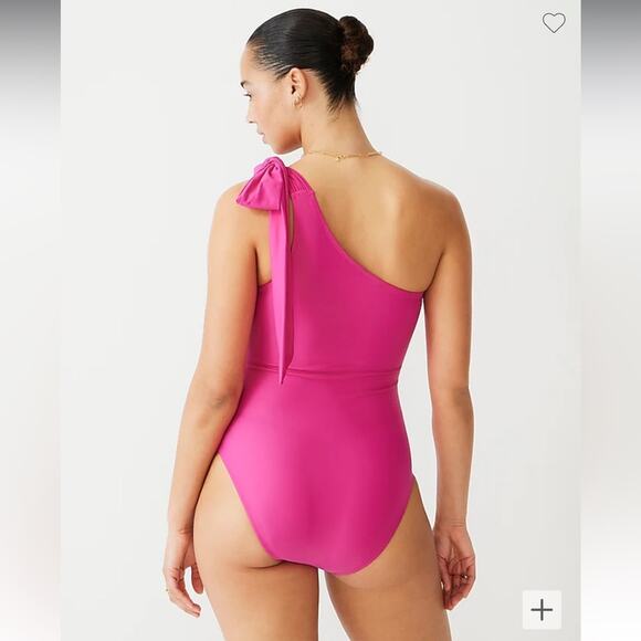 J. Crew Pink One-Shoulder Swim One Piece - Picture 11 of 16